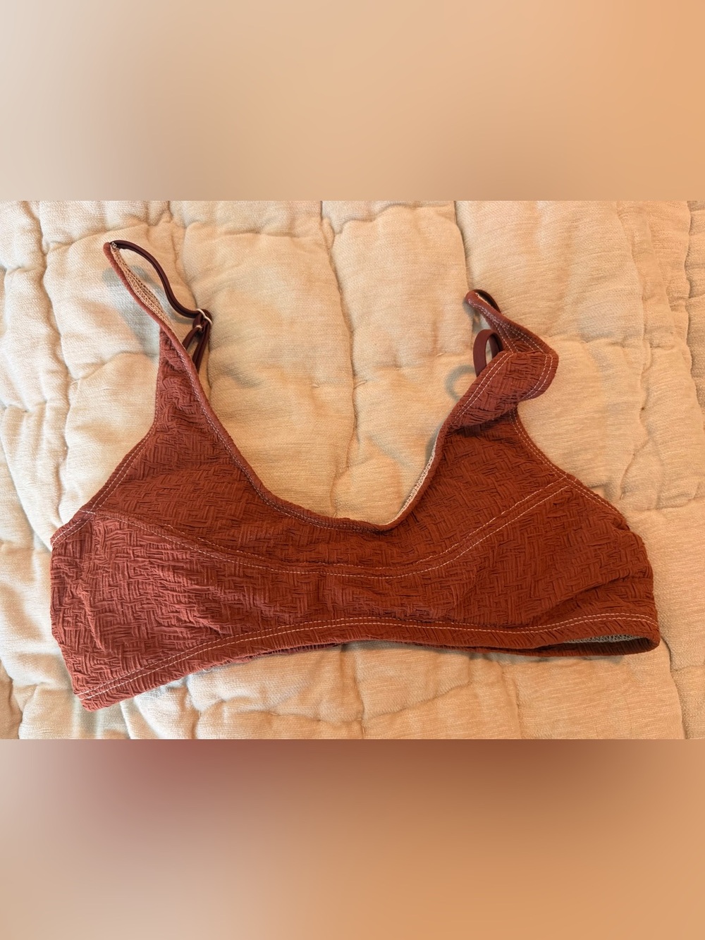 Free-est Farrah Crop Bikini Top in Sienna
